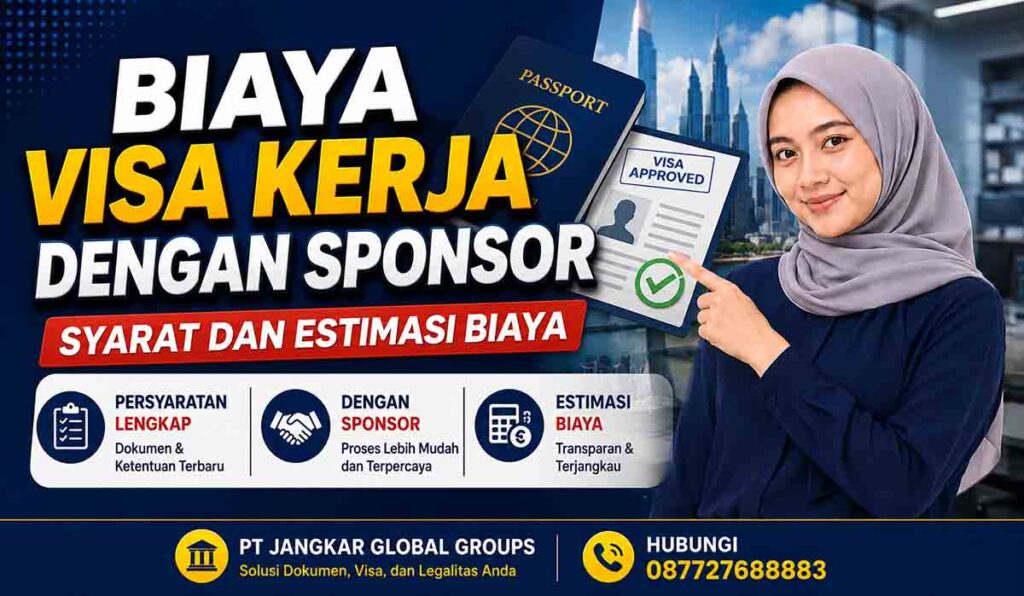 Biaya Visa Kerja dengan Sponsor Syarat dan Estimasi Biaya