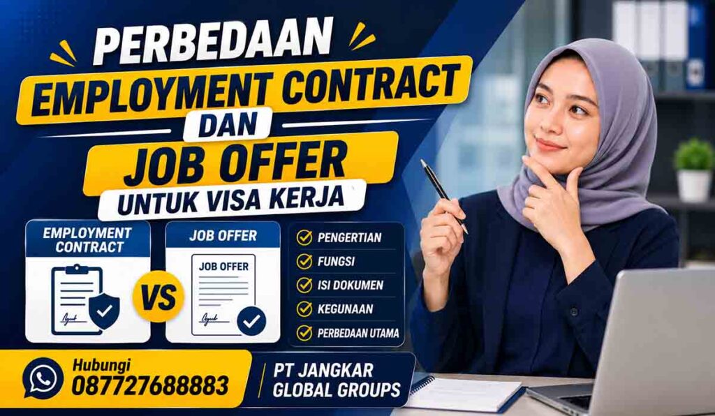 Perbedaan Employment Contract dan Job Offer untuk Visa Kerja