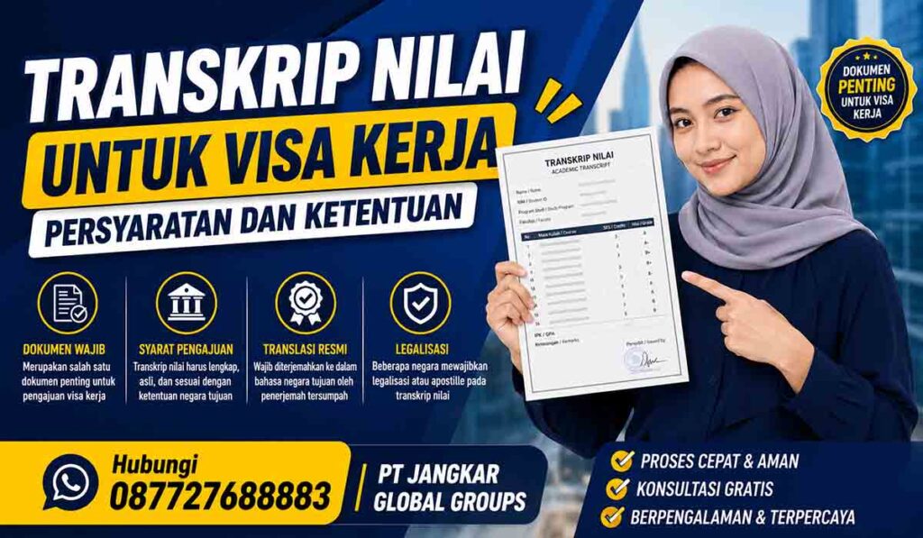 Transkrip Nilai untuk Visa Kerja Persyaratan dan Ketentuan