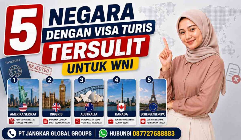 5 Negara dengan Visa Turis Tersulit untuk WNI