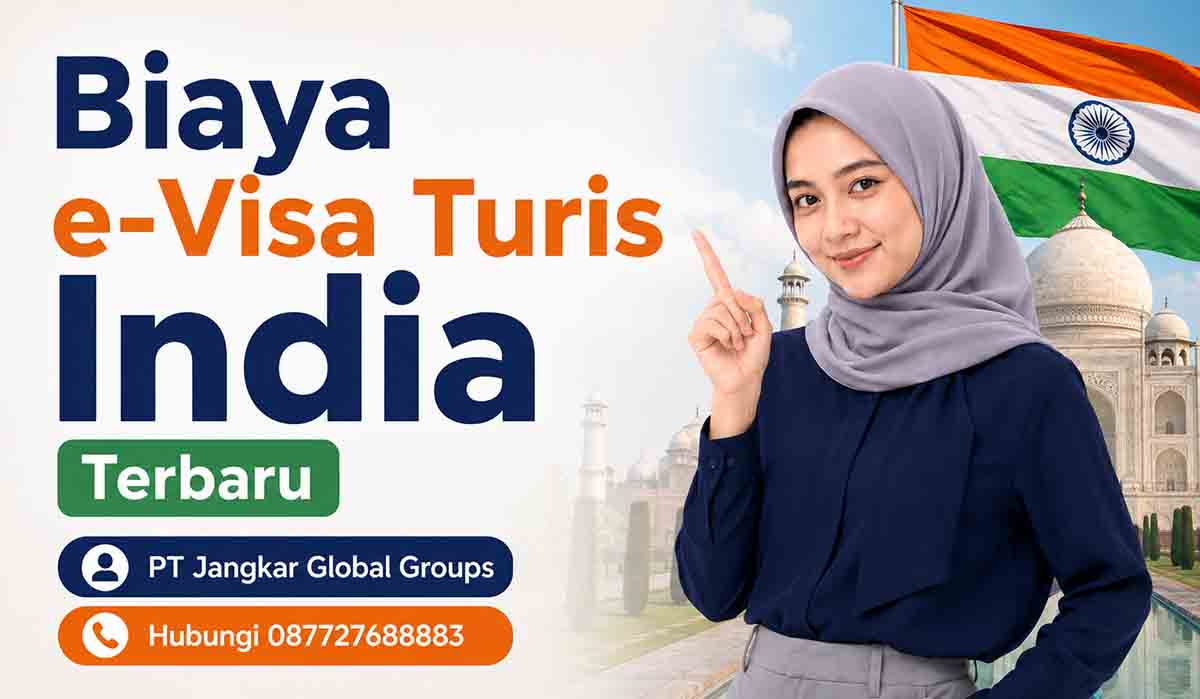 Biaya e-Visa Turis India Terbaru