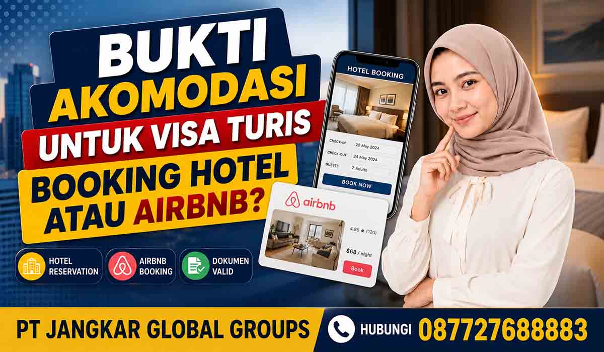 Bukti Akomodasi untuk Visa Turis Booking Hotel atau Airbnb