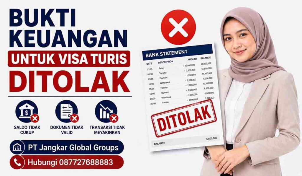 Bukti Keuangan untuk Visa Turis Ditolak