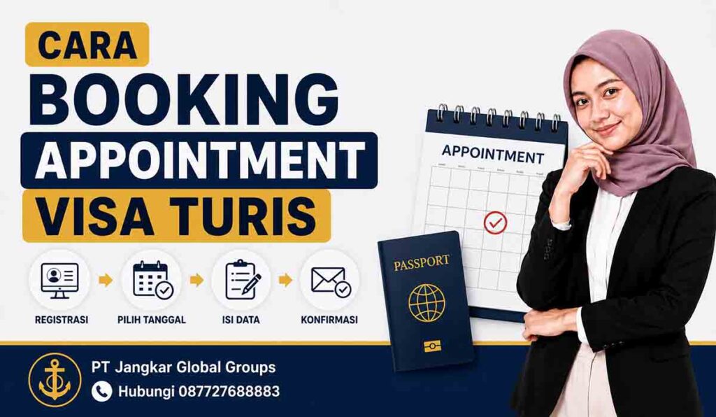 Cara Booking Appointment Visa Turis