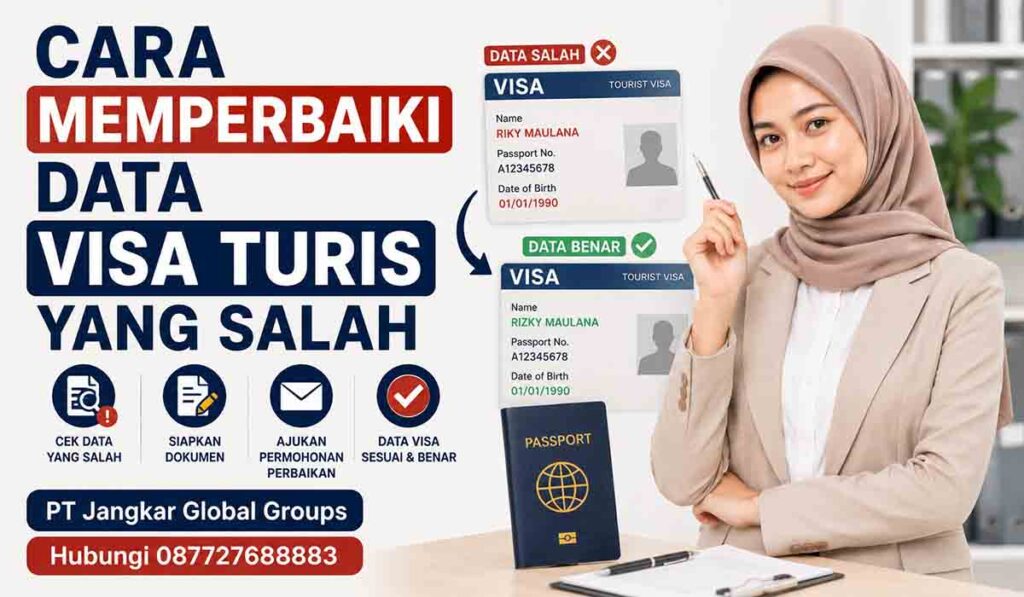 Cara Memperbaiki Data Visa Turis yang Salah