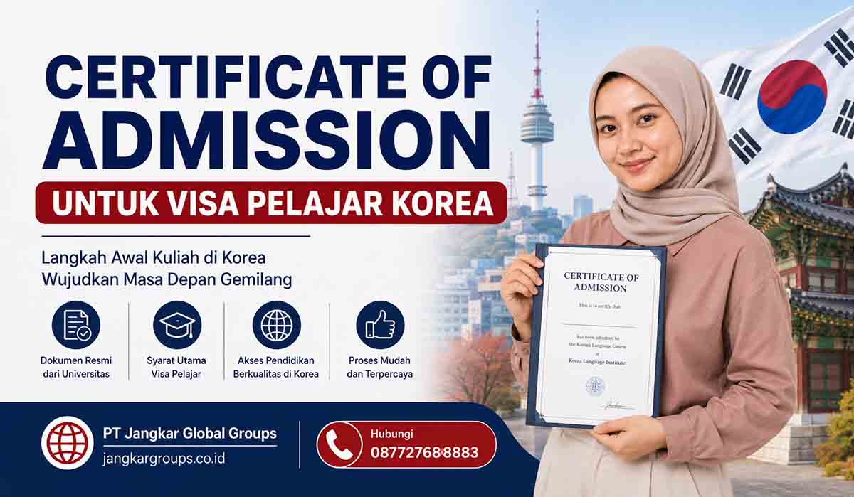 Certificate of Admission untuk Visa Pelajar Korea