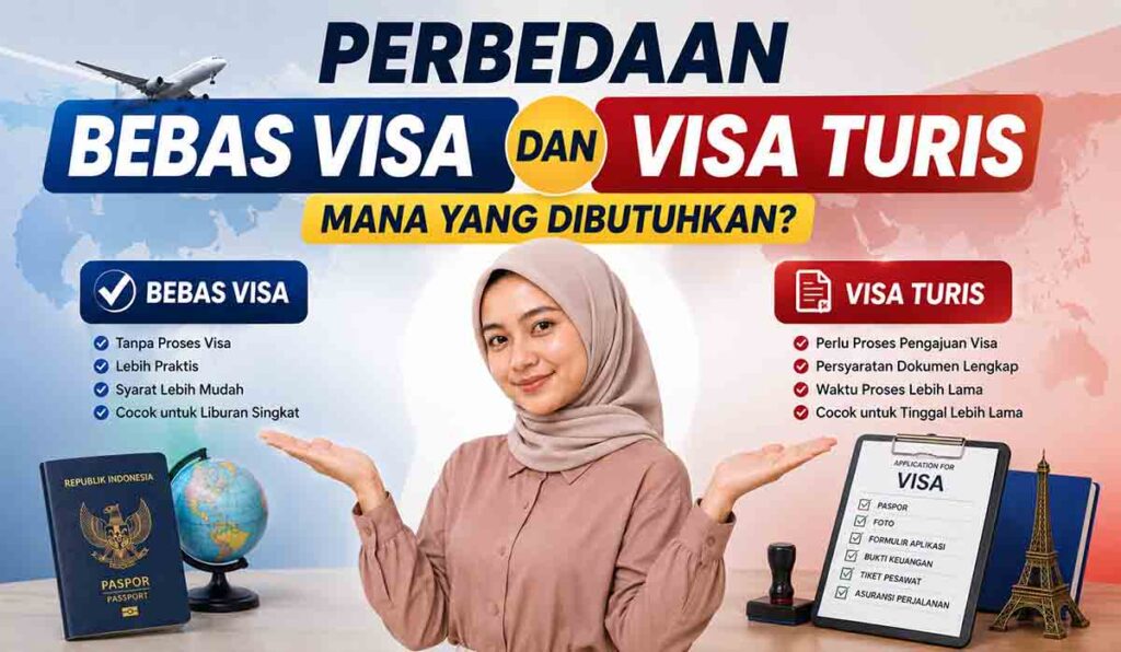 Perbedaan Bebas Visa dan Visa Turis Mana yang Dibutuhkan