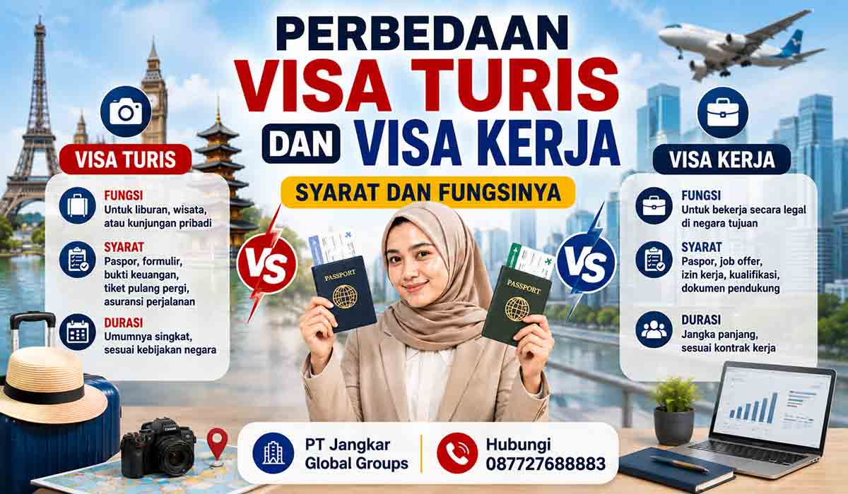 Perbedaan Visa Turis dan Visa Kerja Syarat dan Fungsinya