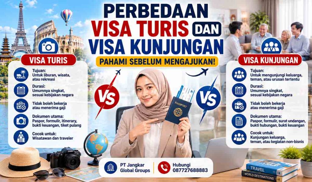 Perbedaan Visa Turis dan Visa Kunjungan