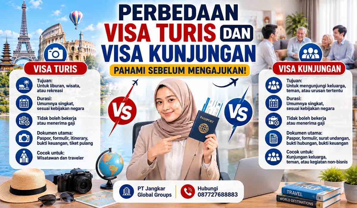 Perbedaan Visa Turis dan Visa Kunjungan