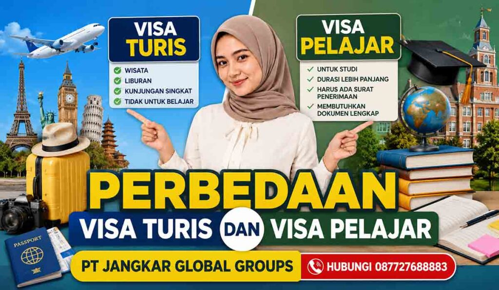 Perbedaan Visa Turis dan Visa Pelajar