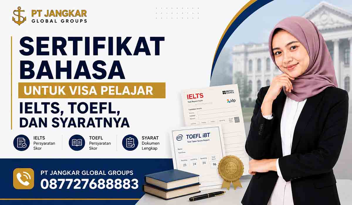 Sertifikat Bahasa untuk Visa Pelajar IELTS, TOEFL, dan Syaratnya
