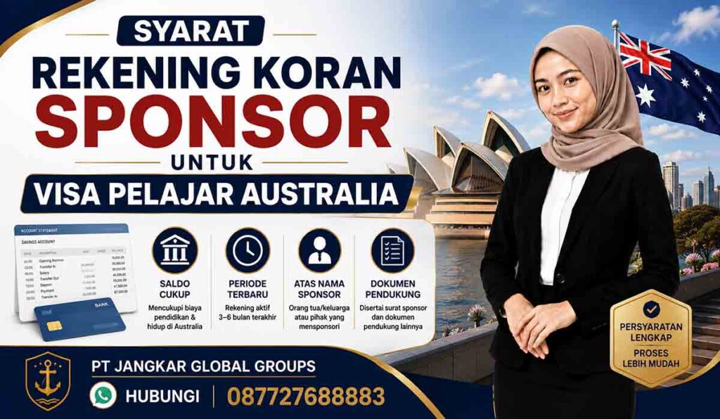 Syarat Rekening Koran Sponsor untuk Visa Pelajar Australia