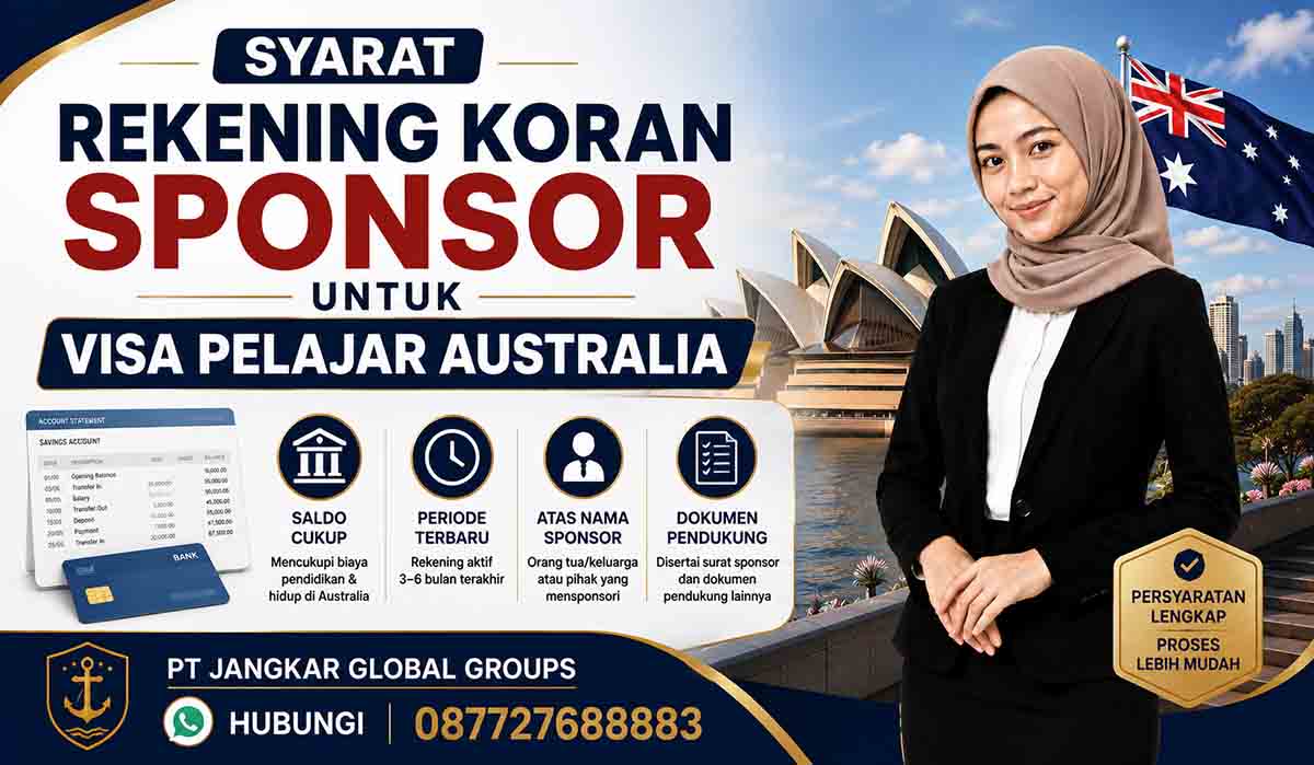 Syarat Rekening Koran Sponsor untuk Visa Pelajar Australia