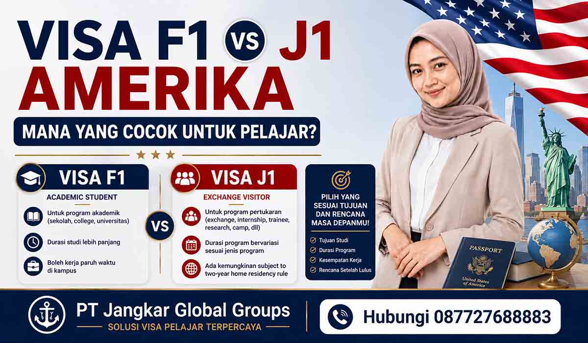 Visa F1 vs J1 Amerika Mana yang Cocok untuk Pelajar