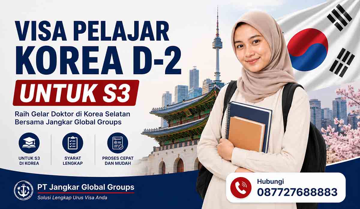 Visa Pelajar Korea D-2 untuk S3