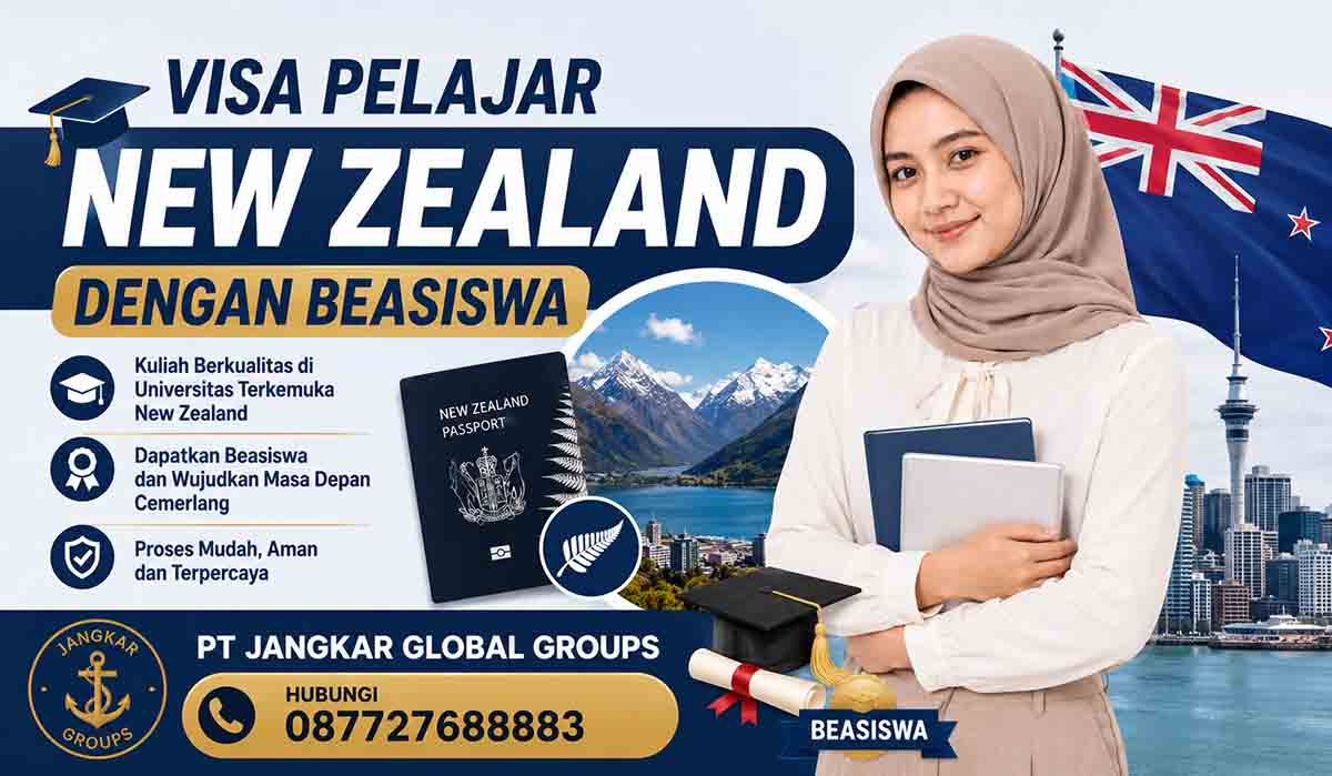 Visa Pelajar New Zealand dengan Beasiswa