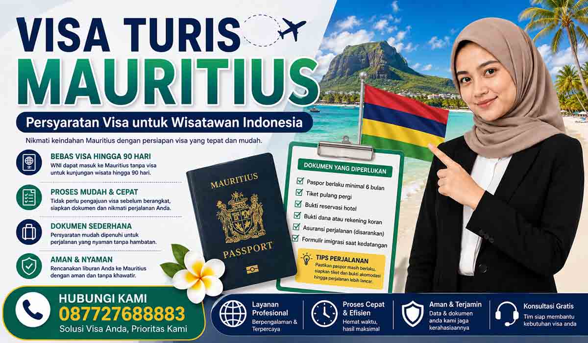 Visa Turis Mauritius Persyaratan Visa untuk Wisatawan Indonesia