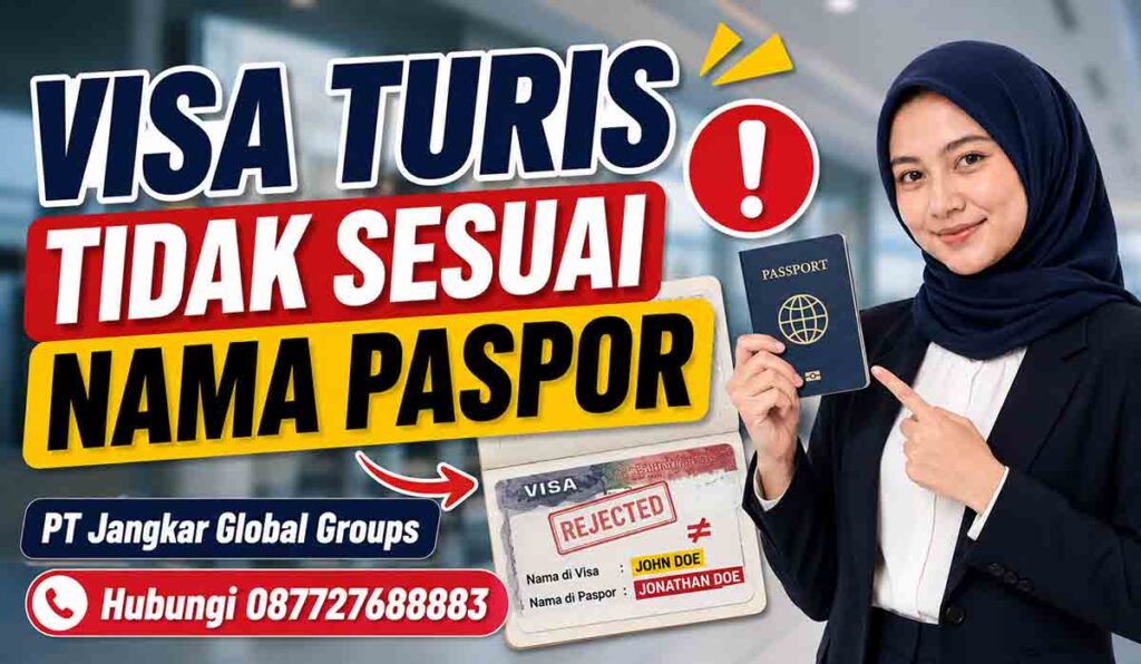 Visa Turis Tidak Sesuai Nama Paspor