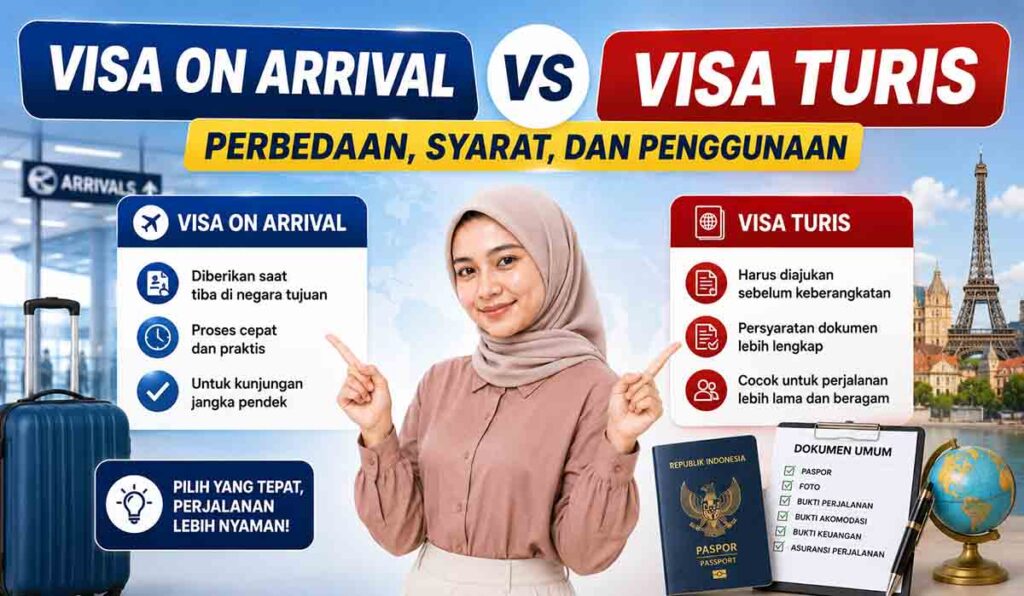 Visa on Arrival vs Visa Turis Perbedaan, Syarat, dan Penggunaannya