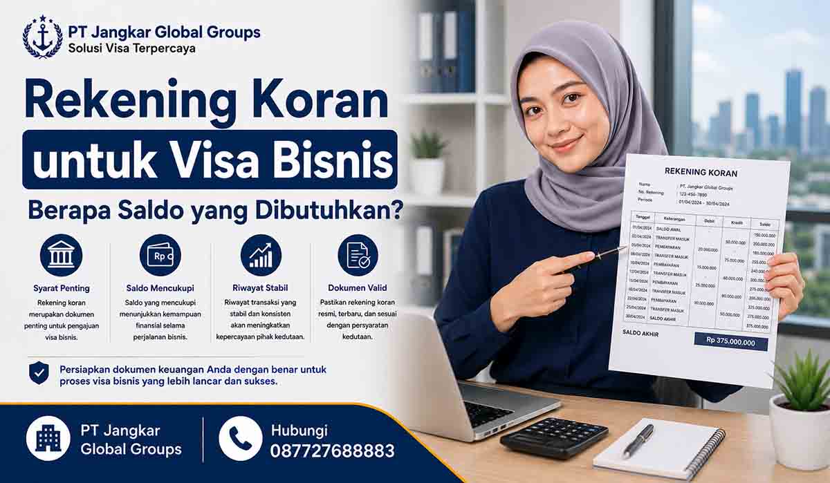 Rekening Koran untuk Visa Bisnis Berapa Saldo yang Dibutuhkan